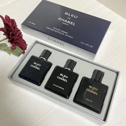 Bleu de Chanel Mini Perfume Gift Set 3 x 30ml for Men | EDT, EDP & Parfum Collection