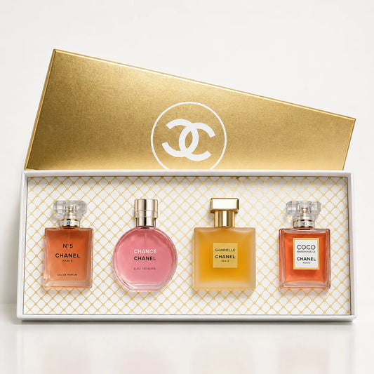 Chanel Women Mini Perfume Gift Set 4 x 30ml | N°5, Chance, Coco & Mademoiselle Collection