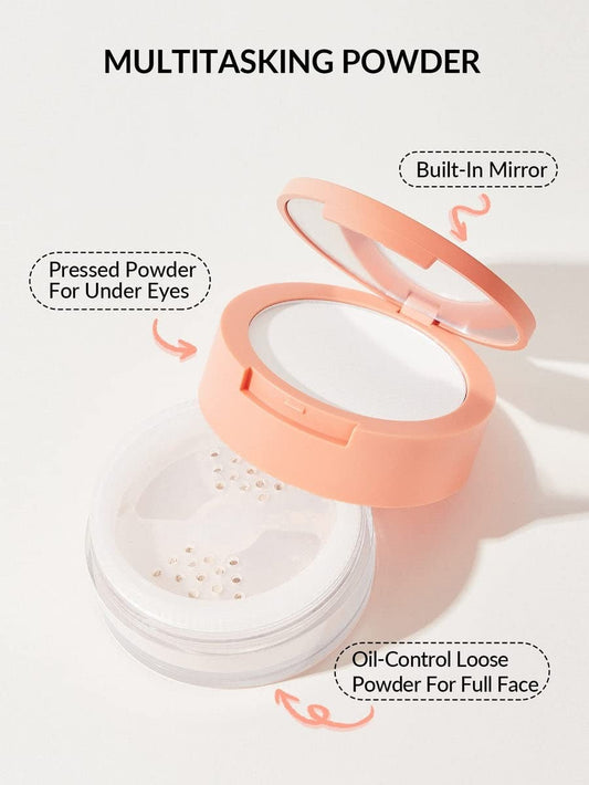 SHEGLAM Insta-Ready Face & Under Eye Setting Powder Duo - Translucent 2-in-1