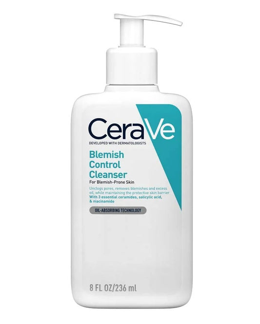 CeraVe Blemish Control Cleanser – 2% Salicylic Acid Face Wash for Blemish-Prone Skin