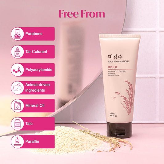 The Face Shop Rice Water Bright Foaming Cleanser (300ml)