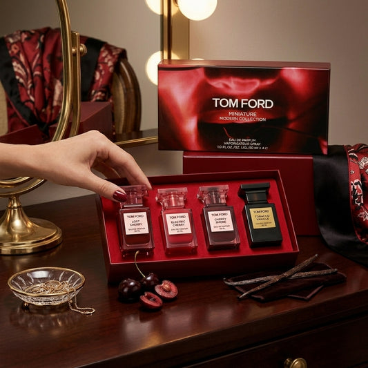 Tom Ford Perfume Gift Set | 4 x 30ml | Rose Prick, Bitter Peach, Tobacco Vanille & Lost Cherry