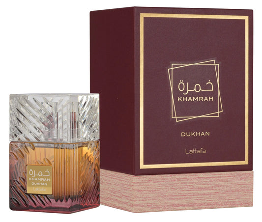 Lattafa Khamrah Dukhan EDP – Smoky Tobacco Amber Perfume 100ml