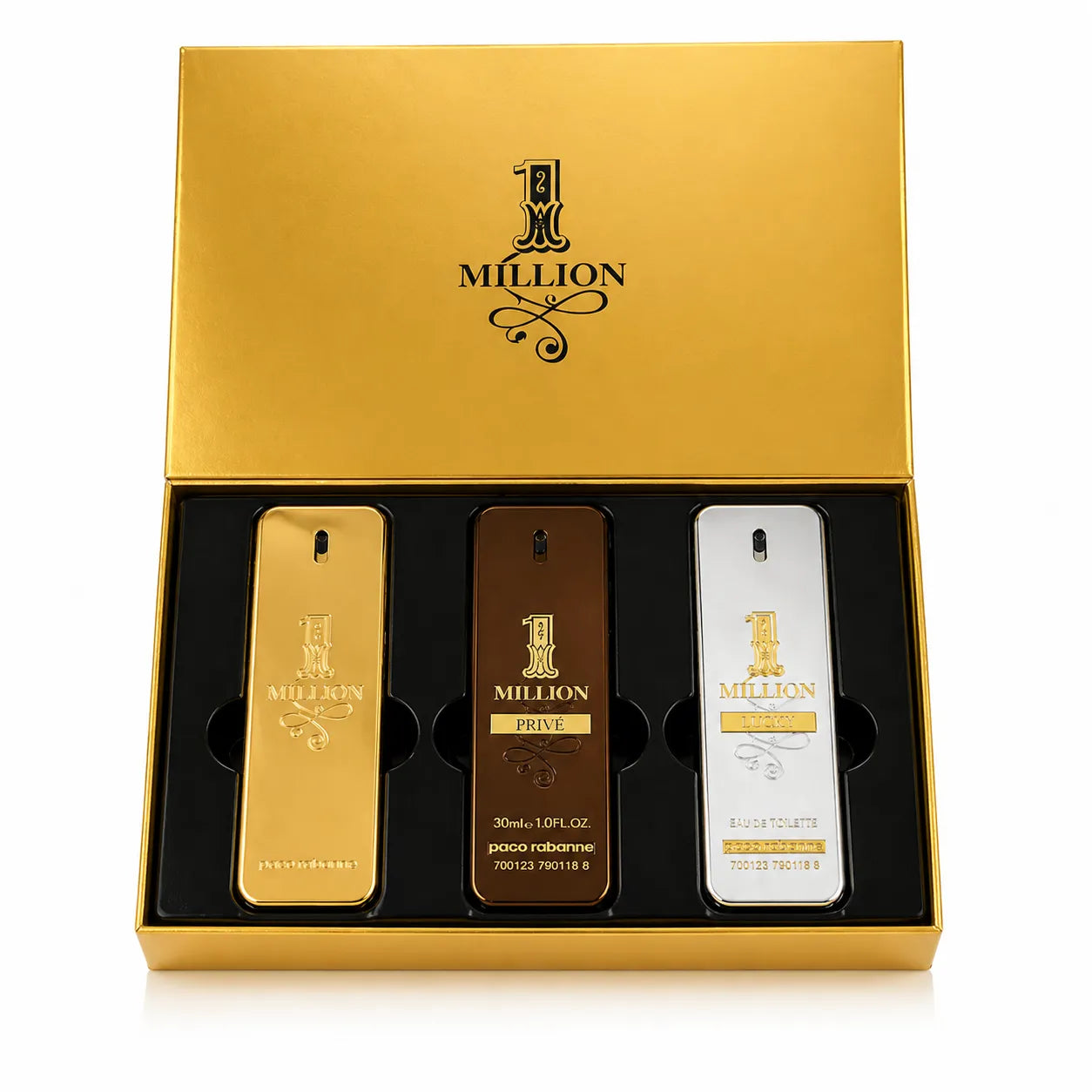 Paco Rabanne 1 Million Men Perfume Gift Set 3 x 30ml | 1 Million, Privé & Lucky Mini Collection