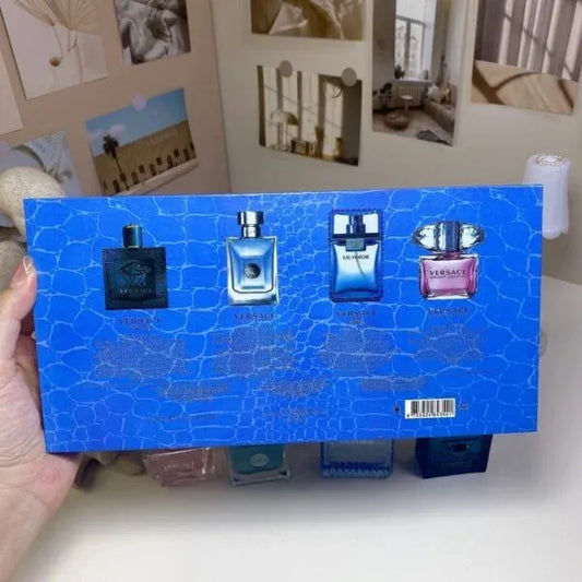 Versace Mini Perfume Gift Set 4 Piece Luxury Fragrance Collection for Men & Women