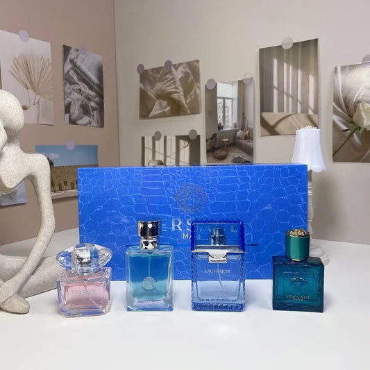 Versace Mini Perfume Gift Set 4 Piece Luxury Fragrance Collection for Men & Women