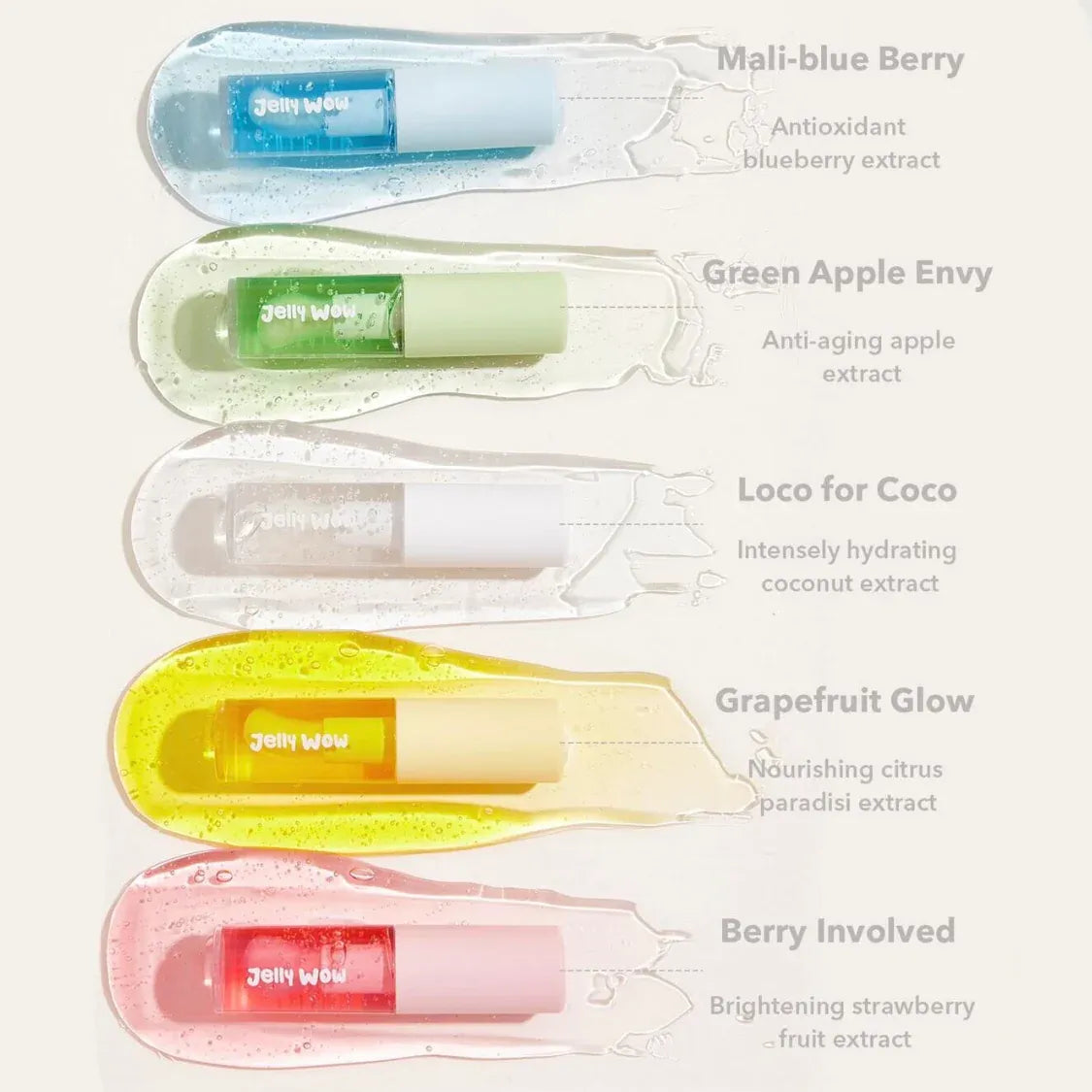 SHEGLAM - Jelly Wow Hydrating Lip Oil Set of 5