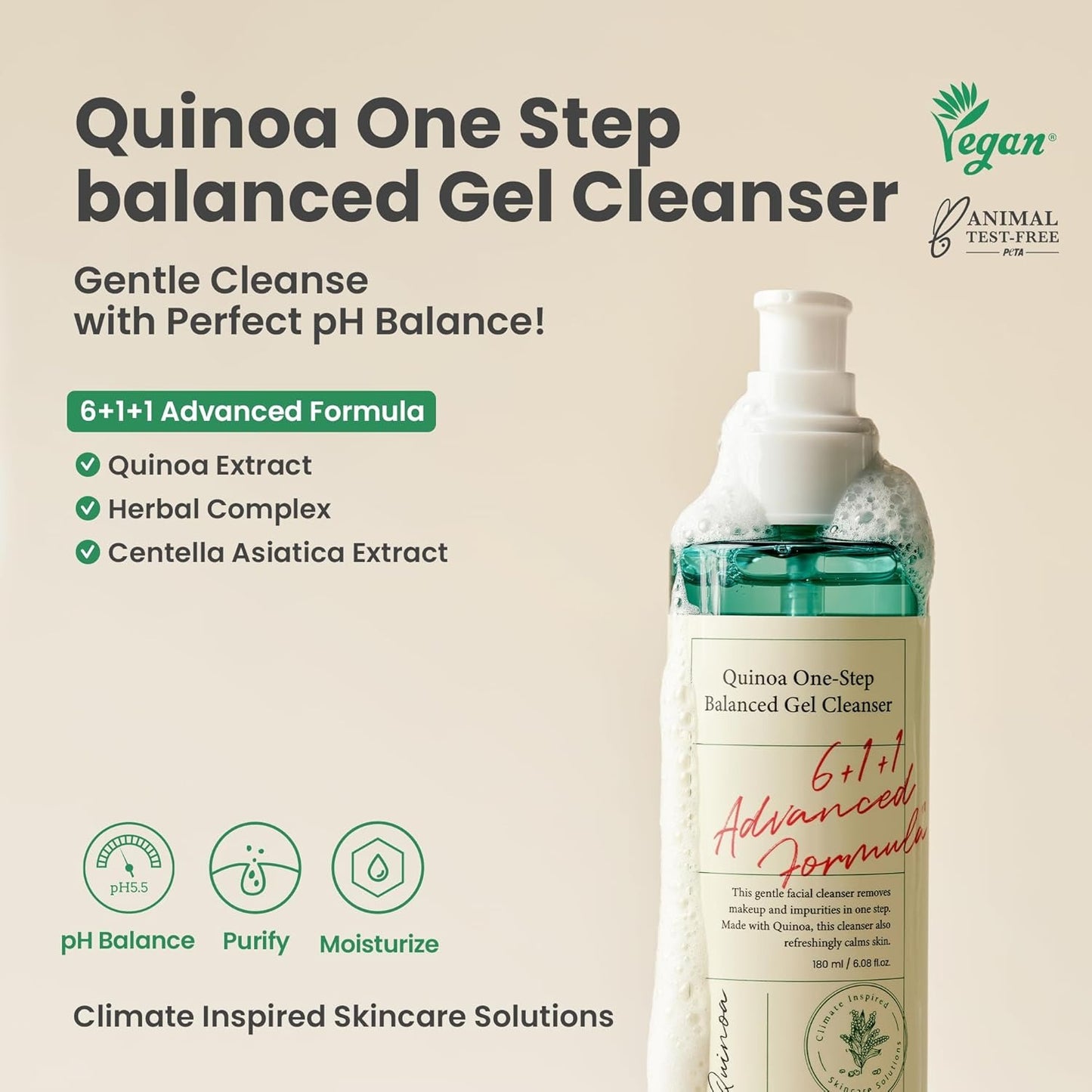 Axis-Y Quinoa One-Step Balanced Gel Cleanser 180ml