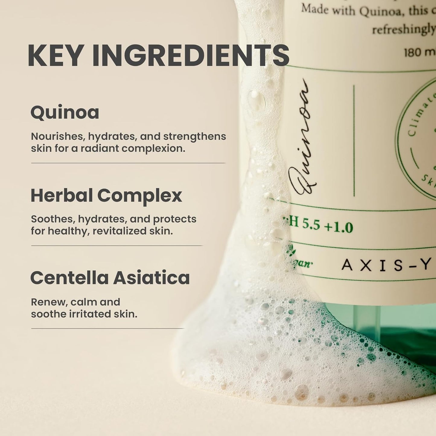 Axis-Y Quinoa One-Step Balanced Gel Cleanser 180ml