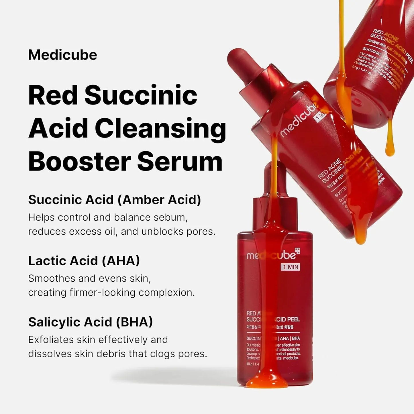 Medicube Red Acne Succinic Acid Peel Peeling Serum 40g