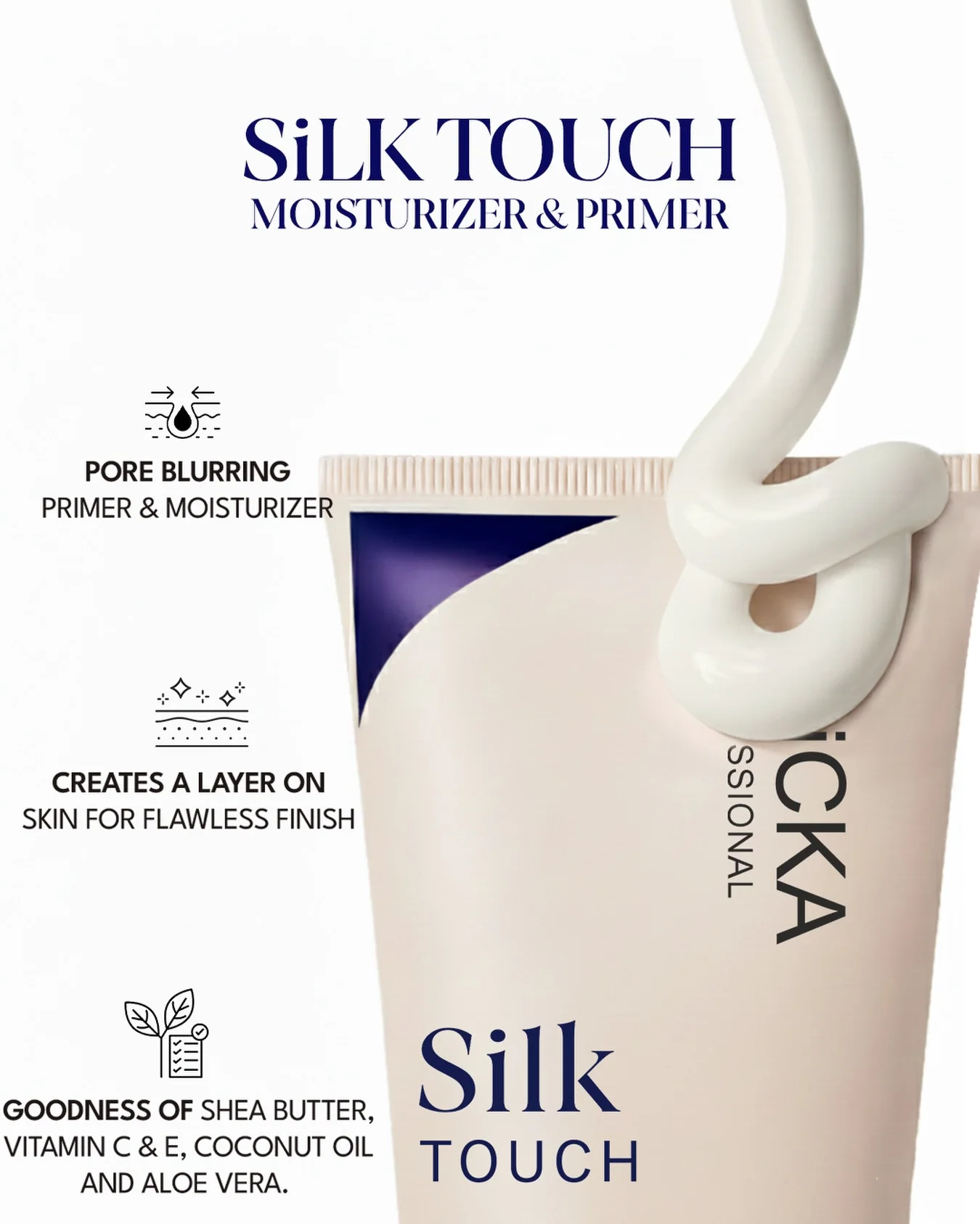Flicka Silk Touch 3-in-1 Moisturizer + Primer + Sunscreen for Face
