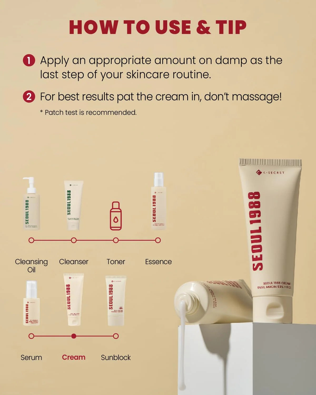 K-Secret Seoul 1988 Snail Mucin 93% + Rice Cream 100ml