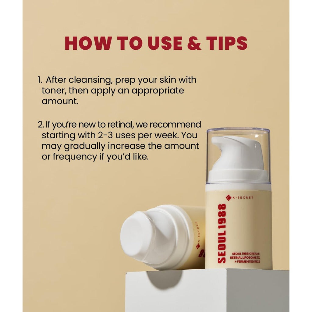 K-Secret Seoul 1988 Retinal Liposome 1% + Fermented Rice Cream 50ml