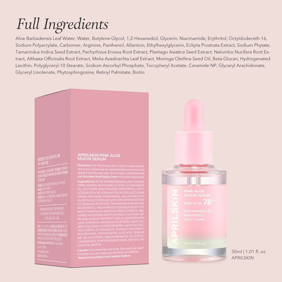 April Skin Pink Aloe Mucin Serum 30Ml
