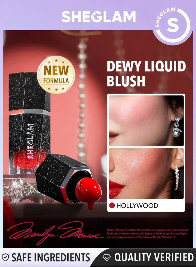 SHEGLAM Color Bloom Dewy Liquid Blush – Hollywood Red