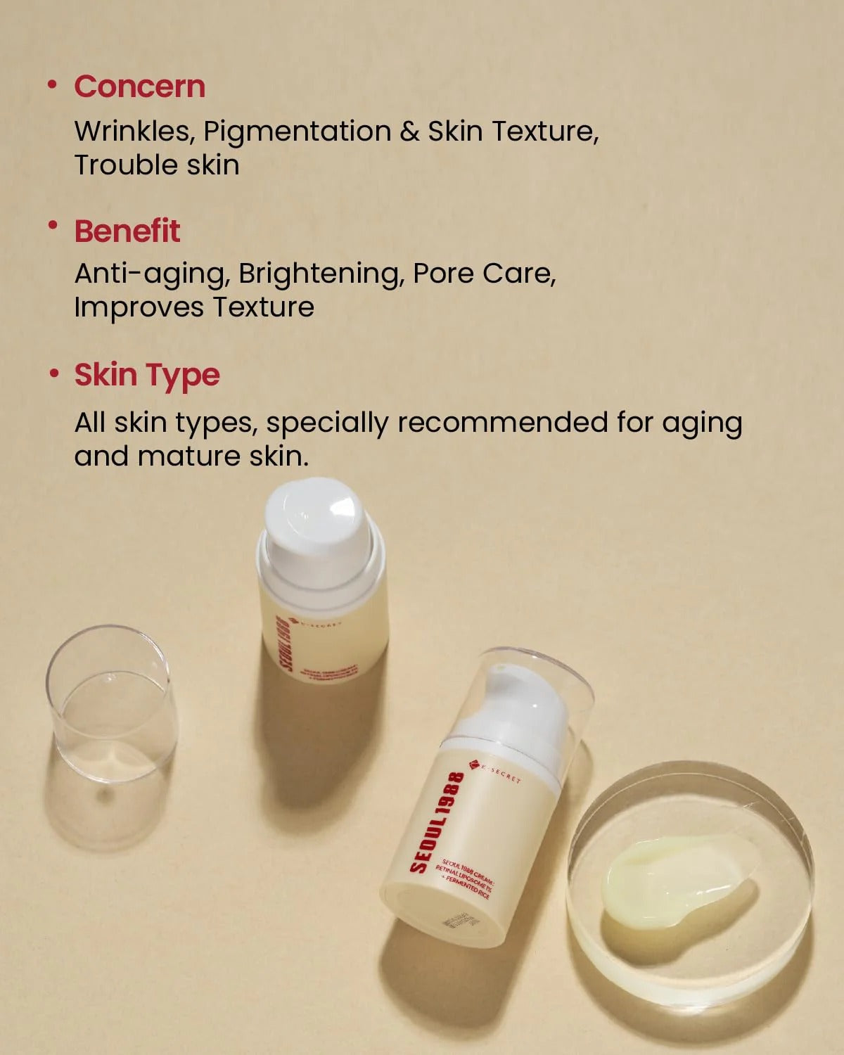 K-Secret Seoul 1988 Retinal Liposome 1% + Fermented Rice Cream 50ml