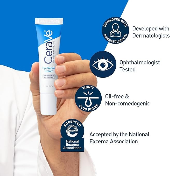 CeraVe Eye Repair Cream – Reduces Dark Circles & Puffiness
