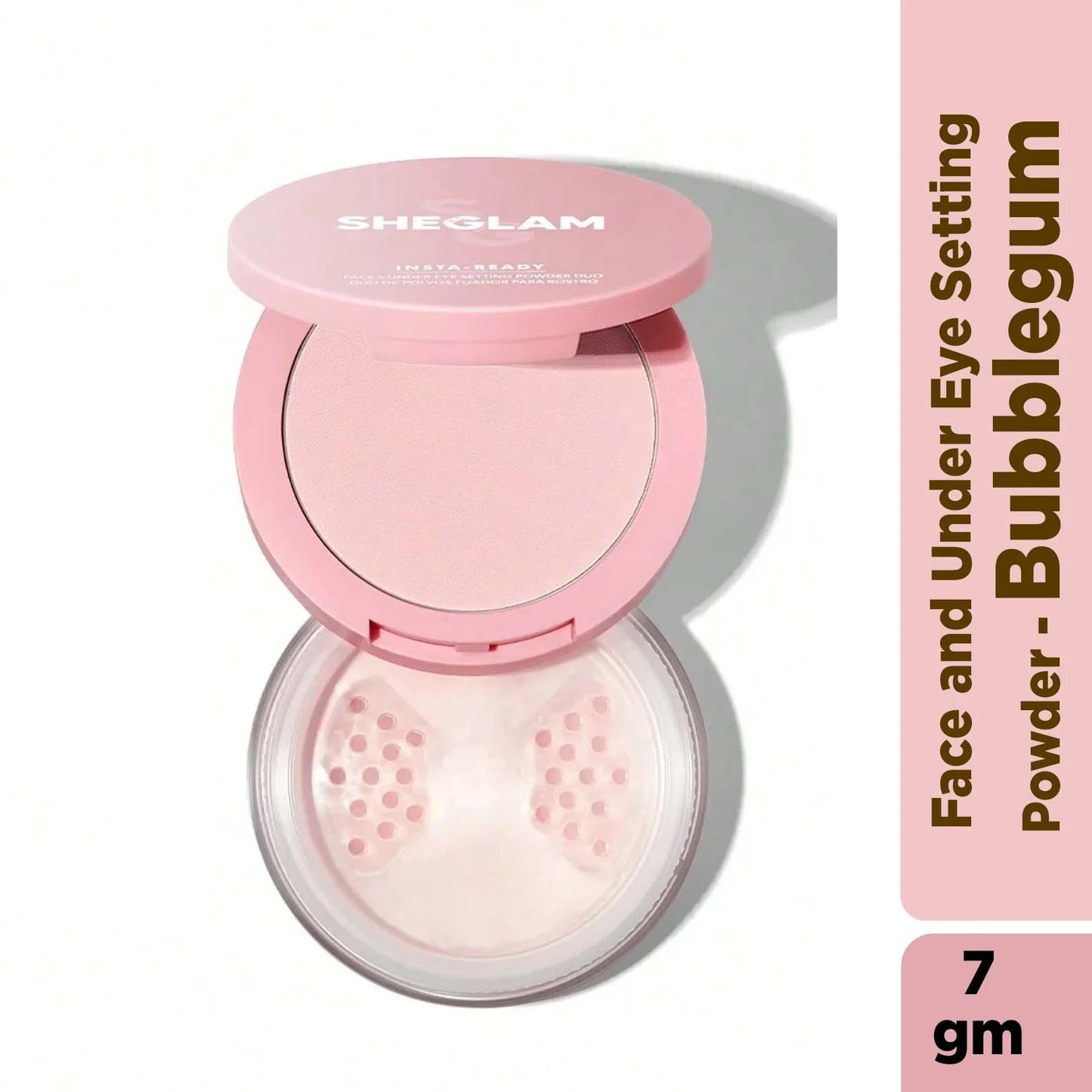 SHEGLAM Insta-Ready Face & Under Eye Setting Powder Duo - Bubblegum 2-in-1