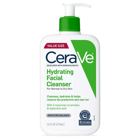 CeraVe Hydrating Facial Cleanser – Moisturizing Face Wash for Normal to Dry Skin