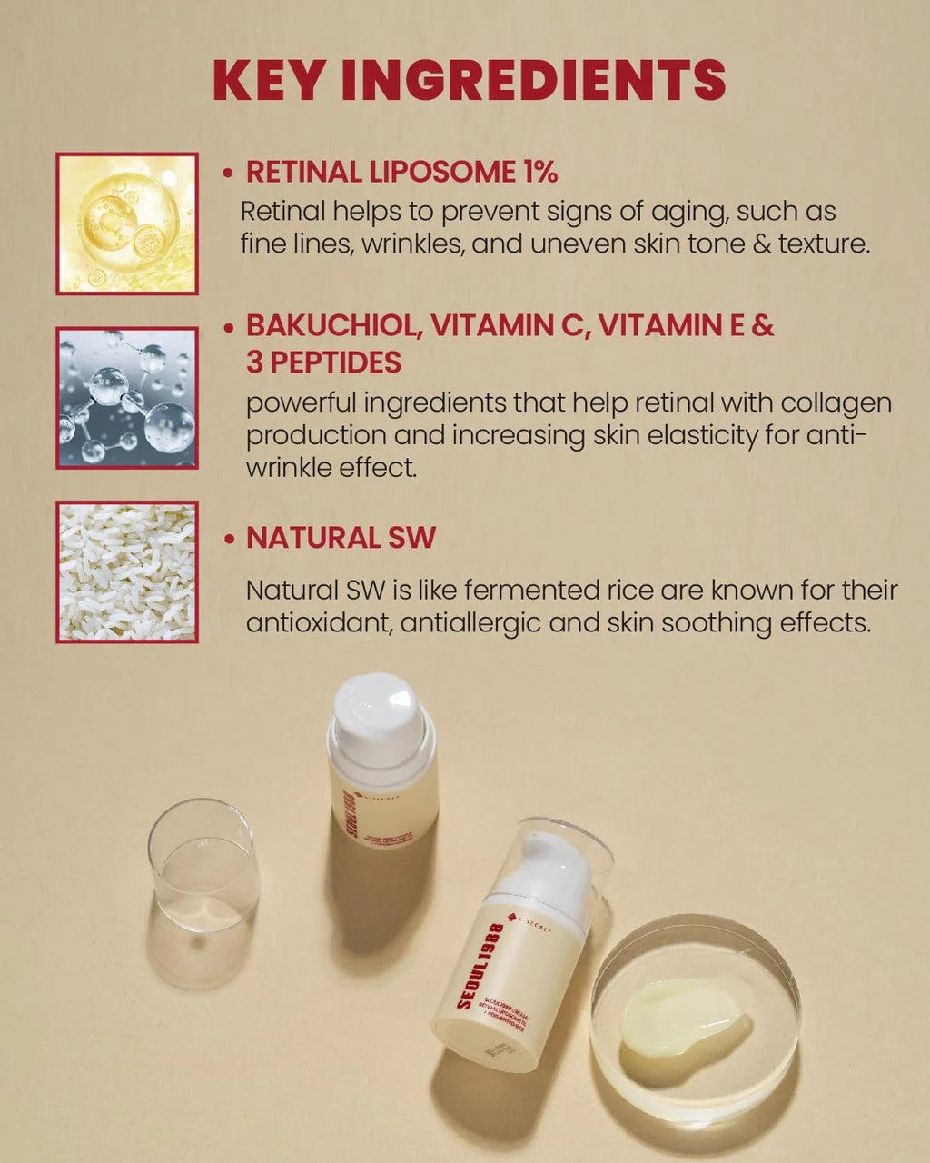 K-Secret Seoul 1988 Retinal Liposome 1% + Fermented Rice Cream 50ml