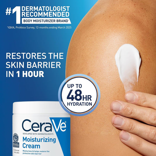 CeraVe Moisturising Cream – Rich 24-Hour Hydration for Dry to Very Dry Skin