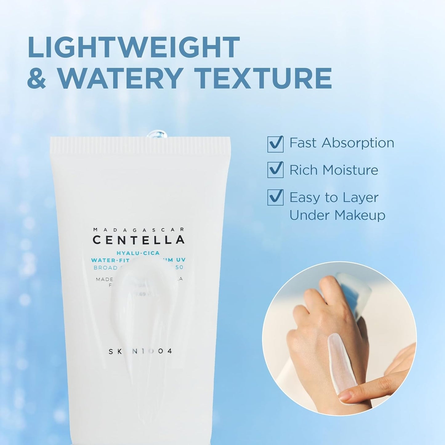 Skin1004 Madagascar Centella Hyalu-Cica Water-Fit Sunscreen SPF50+ 50ml