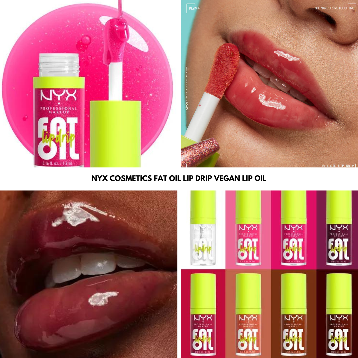 NYX Fat Oil Lip Drip Bundle of 6