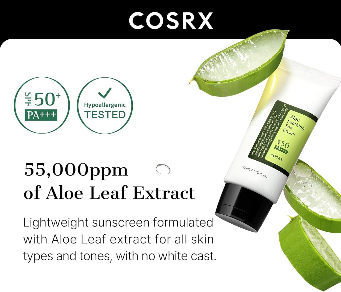 COSRX Aloe Soothing Sun Cream SPF50+ PA+++
