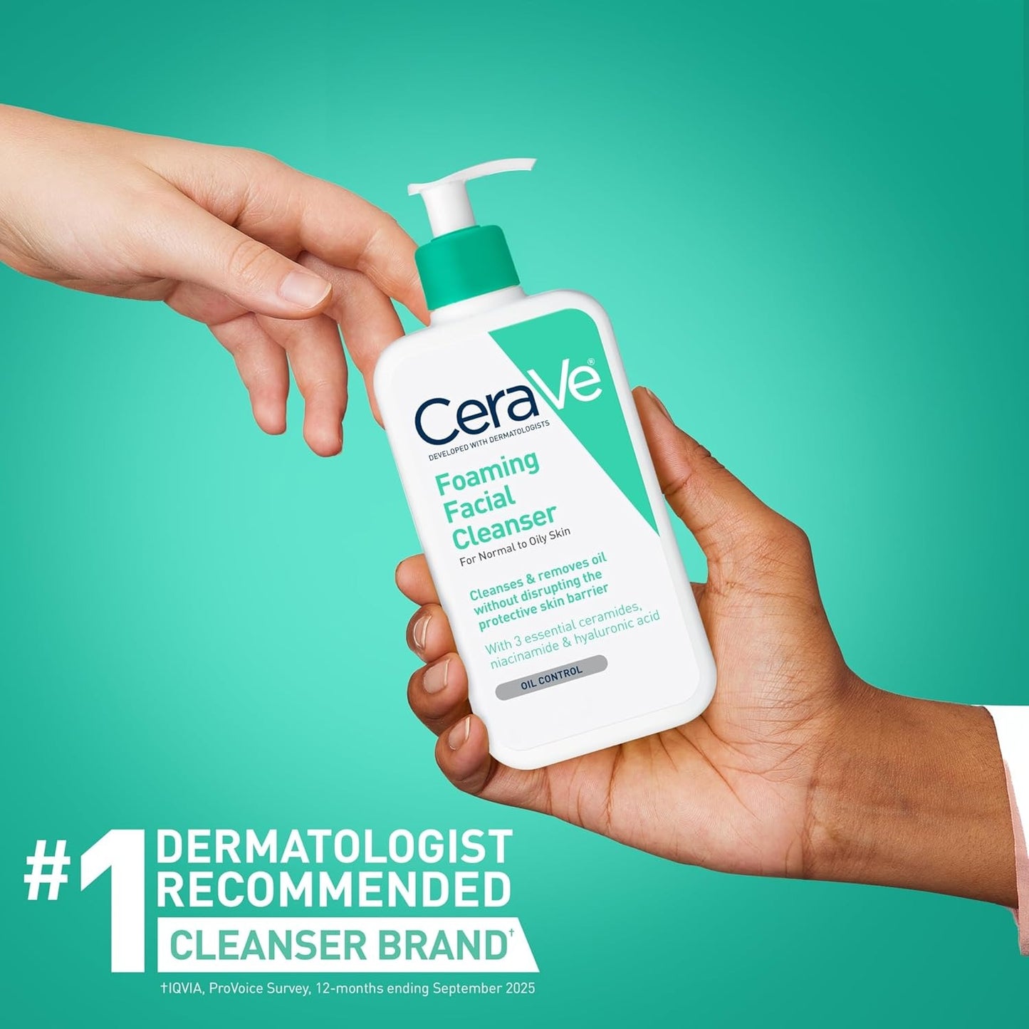 CeraVe Foaming Facial Cleanser – Removes Excess Oil for Normal to Oily Skin