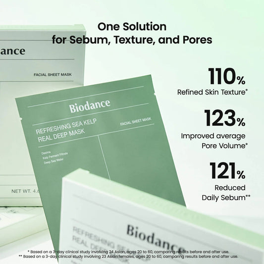 Biodance Refreshing Sea Kelp Mask 4x Sheet Masks