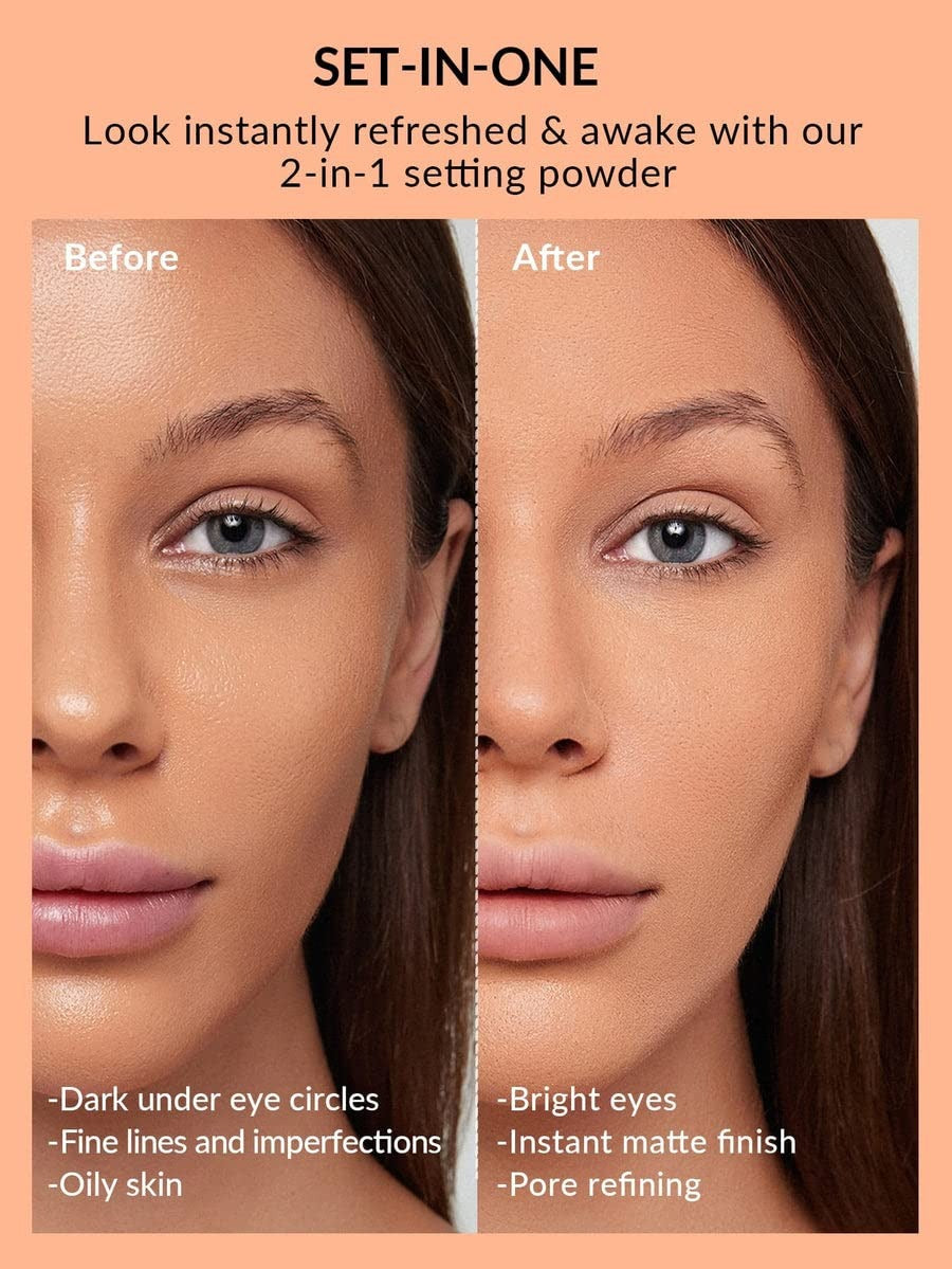 SHEGLAM Insta-Ready Face & Under Eye Setting Powder Duo - Translucent 2-in-1