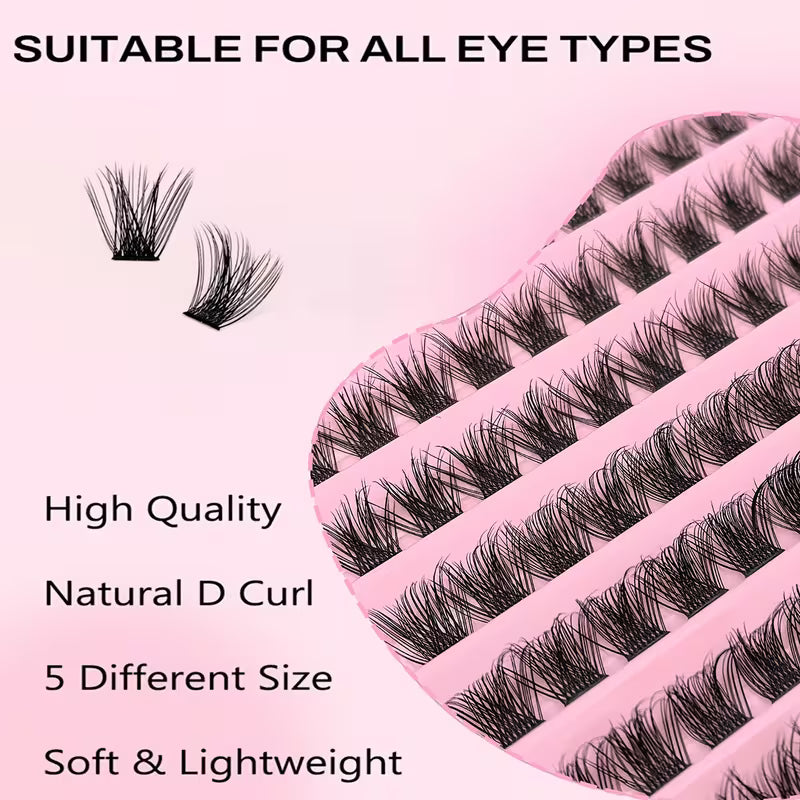 30D Faux Mink Cluster Lash Kit - C Curl 8-15mm