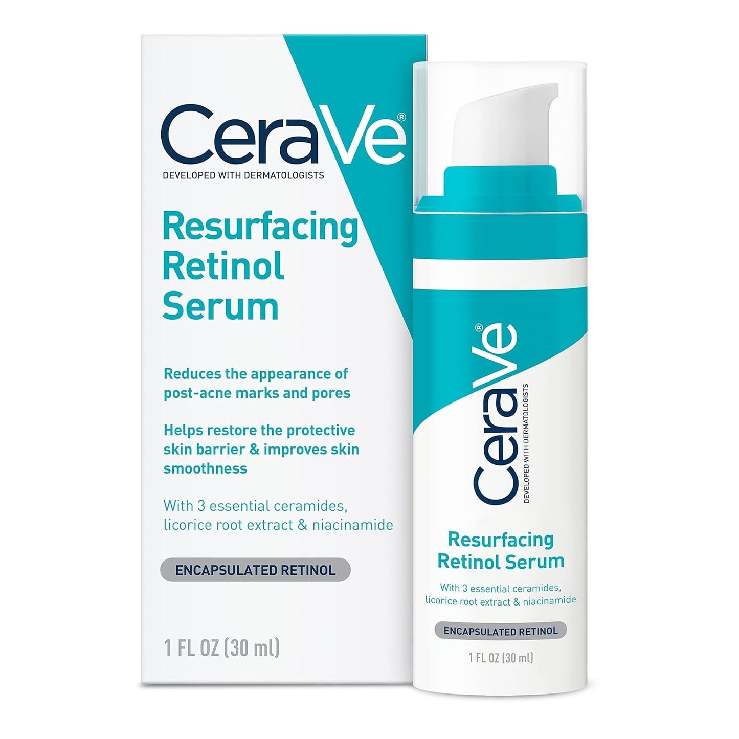 CeraVe Resurfacing Retinol Serum – Smooths Skin Texture & Minimizes Pores