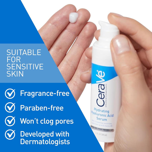 CeraVe Hydrating Hyaluronic Acid Serum – Deep Hydration for All Skin Types