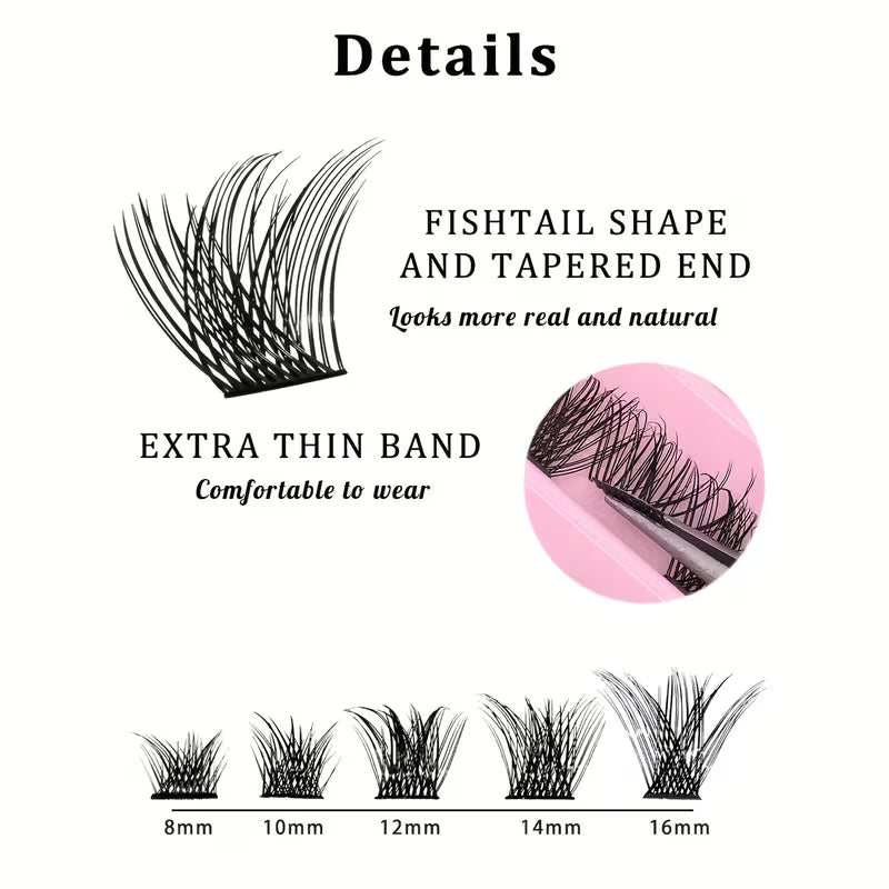30D Faux Mink Cluster Lash Kit - C Curl 8-15mm