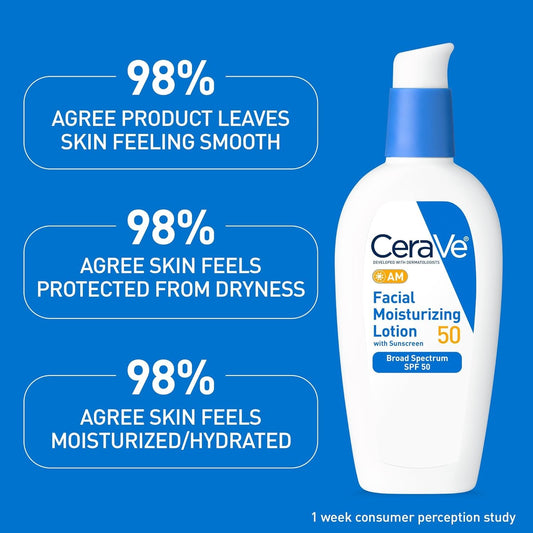 CeraVe AM Facial Moisturizing Lotion with SPF 30 – Daily Moisturizer & Sunscreen
