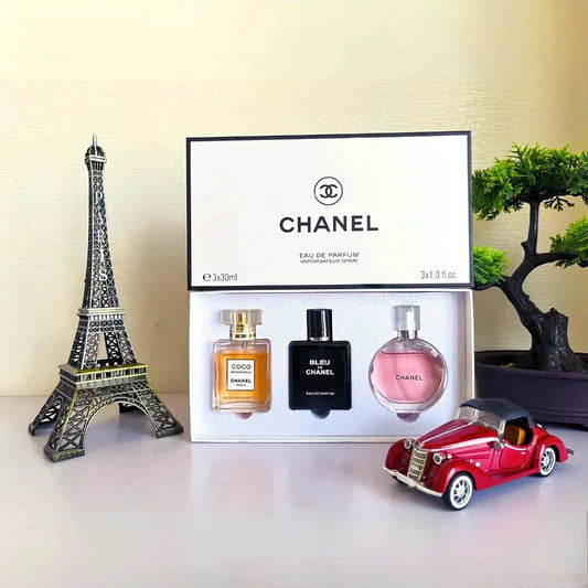 CHANEL Perfume Set 3 Pcs | 30ml Each | Bleu, Mademoiselle & Chance Inspired Scents
